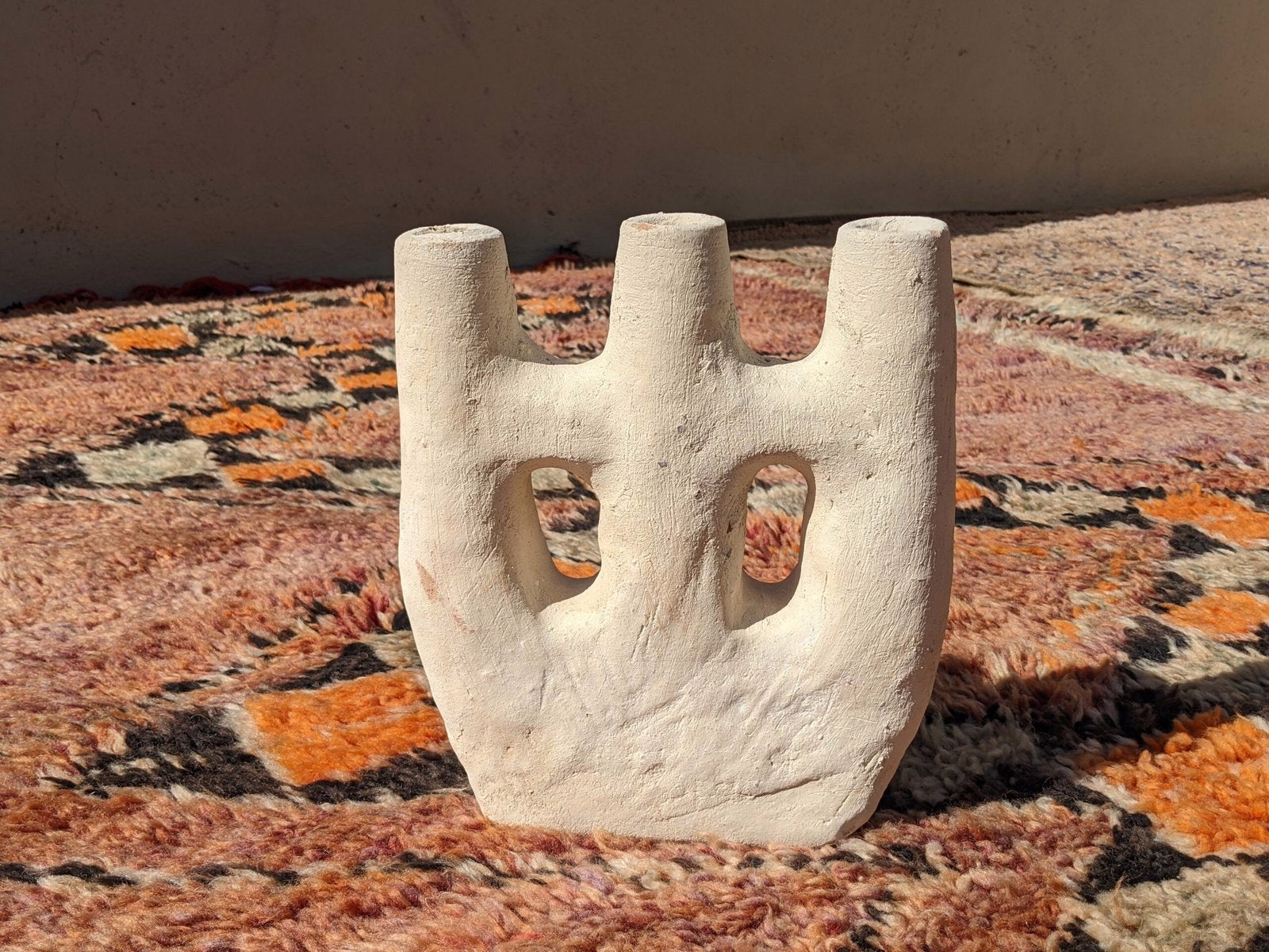 Porte-bougie en céramique #C200 Handwoven Piece